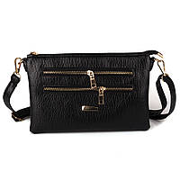 Сумка женская через плечо Bagira, 6 отделений на молнии, черная (fb)
