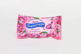 Універсальні вологі серветки Superfresh 15 шт. Flower