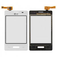Сенсорное стекло LG E425,E430 Optimus L3 II белое оригинал (TW)
