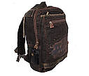 Рюкзак текстильний міський 1-3850 коричневий, фото 6
