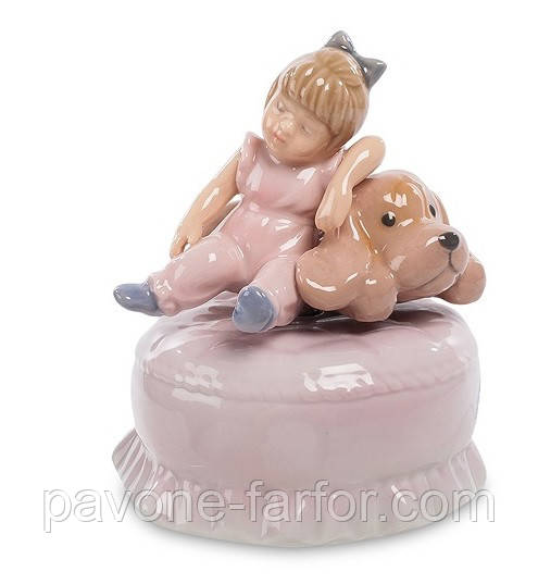Музична статуетка Pavone "Дівчинка із собачкою" CMS-27/16, фото 1