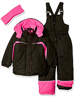 Зимний раздельный комбинезон Pink Platinum(США) черно-розовый для девочки 12мес