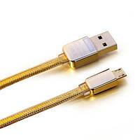 Кабель для зарядки USB-microUSB Remax RC-016m Gold King Kong 1m Gold