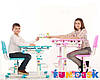 Комплект меблів, що ростуть — Парта 80х60 см і стілець-трансформери для дівчинки 4 — 13 років ТМ FunDesk Lavoro Pink, фото 8