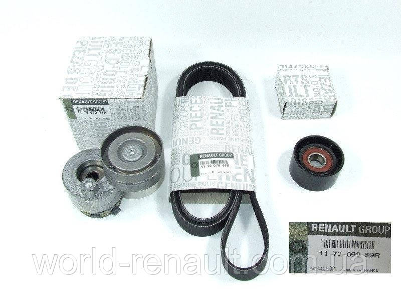 Комплект ременя генератора на Рено Дастер, Дачіа Дастер 2.0i 16V F4R/ Renault ORIGINAL 117200051R