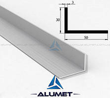 Кутник алюмінієвий 50х30х3 мм без покриття БПО-0925