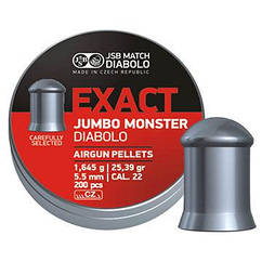 Кулі для пневматичних гвинтівок JSB EXACT JUMBO MONSTER Diabolo cal. 22 (5,5mm)