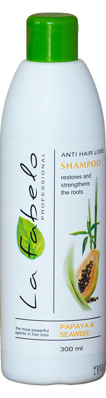 Шампунь La Fabelo Professional против выпадения волос с экстракто морских водорослей, папаей, розмарином 300мл
