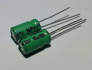 10mkf - 50v (неполярні електролітичні конденсатори) <NP> 6,3*11