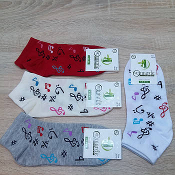 Шкарпетки жіночі демісезонні бамбук Marde, ароматизовані, короткі, асорті, 2122