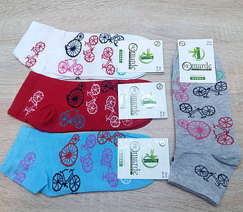 Шкарпетки жіночі демісезонні бамбук Marde, ароматизовані, короткі, асорті, 2125