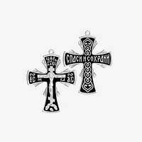Нательный крест серебряный с распятием