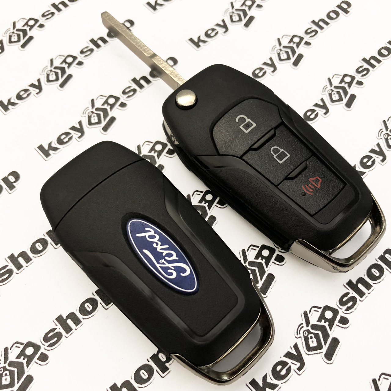 Корпус выкидного авто ключа для Ford F150, F250, F350, Explorer (Форд Эксплорер) 2+1 кнопки, лезвие HU101 - фото 2 - id-p665702679