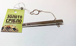 Затискач для краватки золотий із діамантом. Вага 9,46 грам.