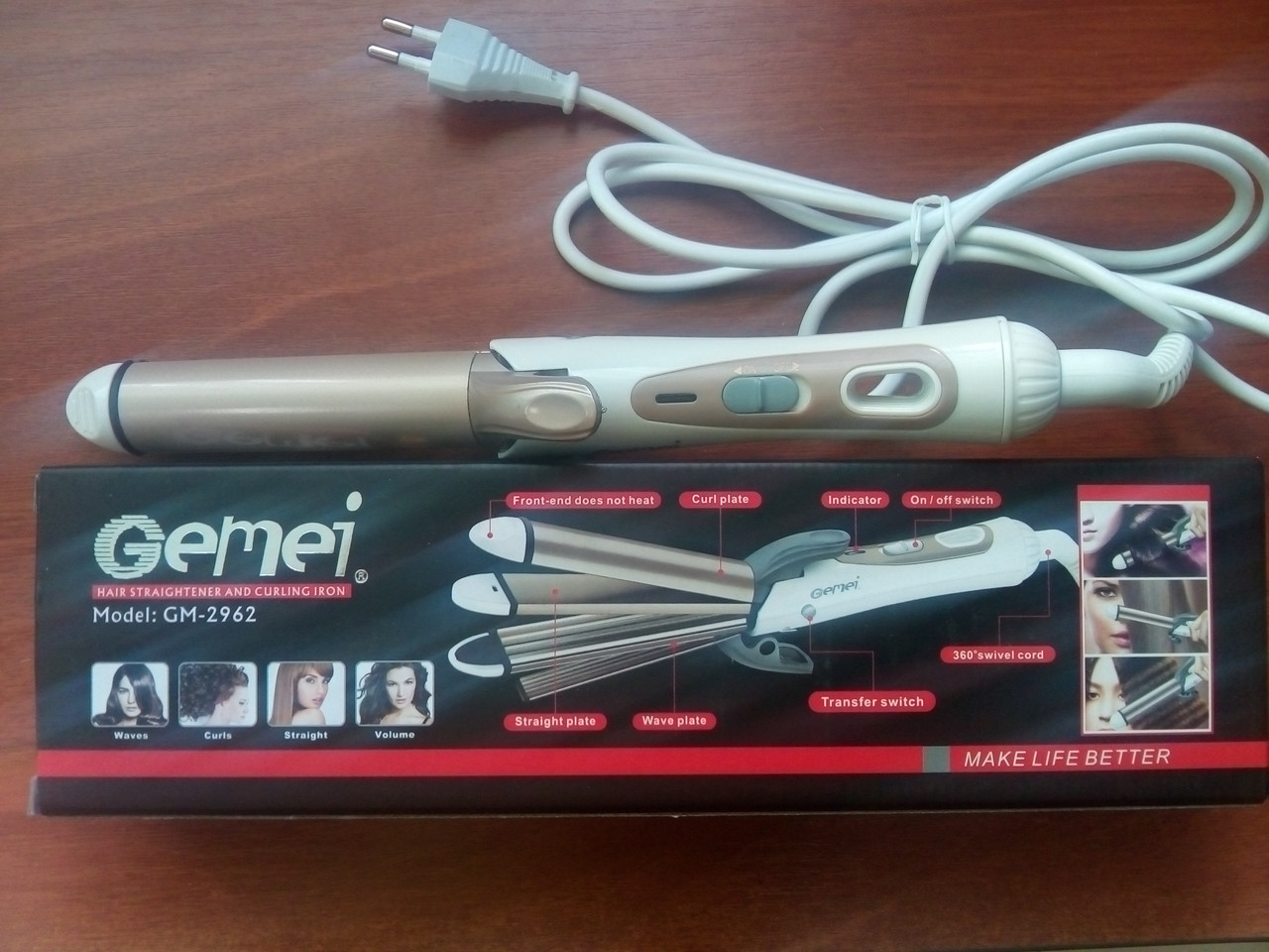 Стайлер для волосся 4 в 1 Gemei GM-2962