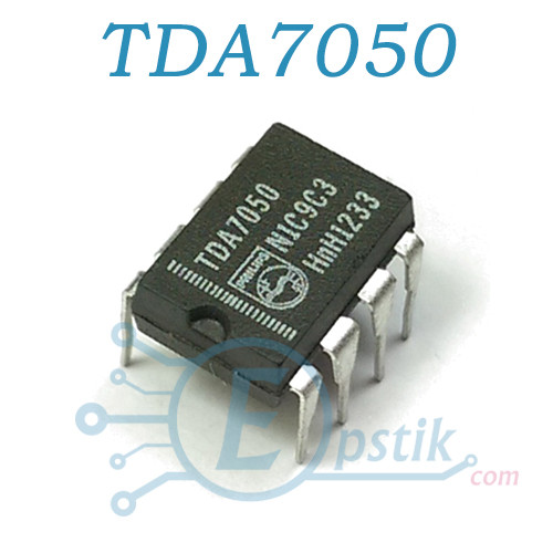 TDA7050, двоканальний стерео підсилювач, DIP8
