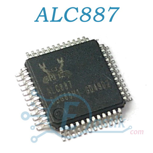 ALC887, мікросхема 7.1 канальний аудіокодек, LQFP48
