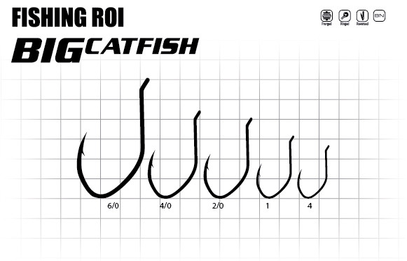 Крючки Fishing ROI Big Catfish № 2/0 - фото 1 - id-p665794917