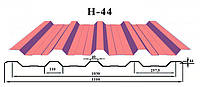 Профнастил c полимерным покрытием Н-44 0.4 мм