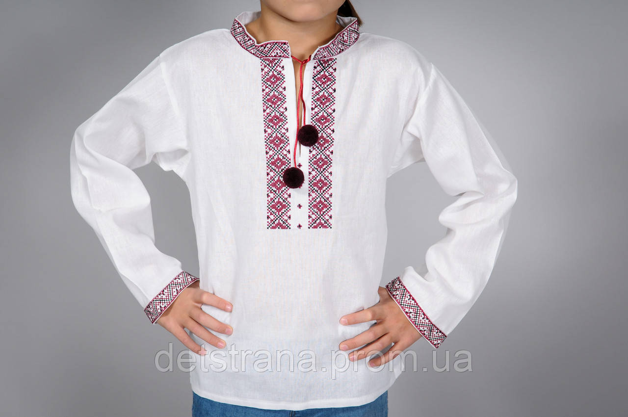 Детская рубашка вышиванка украинская для мальчика - фото 2 - id-p45328790