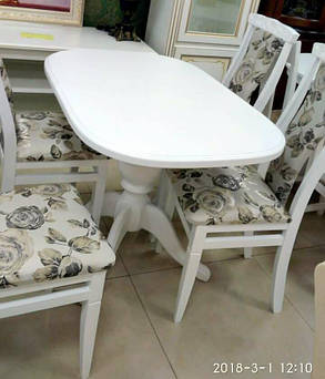 Стіл для маленької кухні Еміль Fusion Furniture,колір білий, фото 3