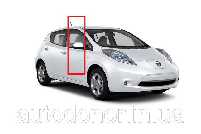 Скло бокове переднє праве дверне (пасажирське) Nissan Leaf ZE0 / AZE0 / ZE1 (10-) 80300-3NA0A, фото 2