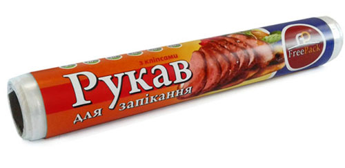Рукав для запікання продуктів у духовці та мікрохвильовці широкий 400 мм * 30 метрів на втулці FreePack