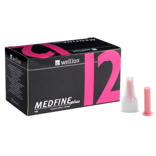 Иглы для инсулиновых шприц-ручек Wellion Medfine plus 0,25 мм (31G) х 12 мм, 100 шт
