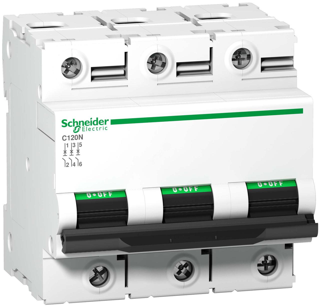 Автоматичний вимикач C120N 3P 125A B Schneider Electric (A9N18351)