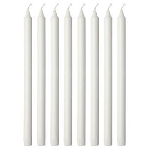 ДЖУБЛ Неароматическая свічка, білий, 35 см, 40154401, IKEA, ІКЕА, JUBLA, фото 2