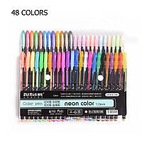 Набір кольорові гелеві ручки 48шт Neon Color