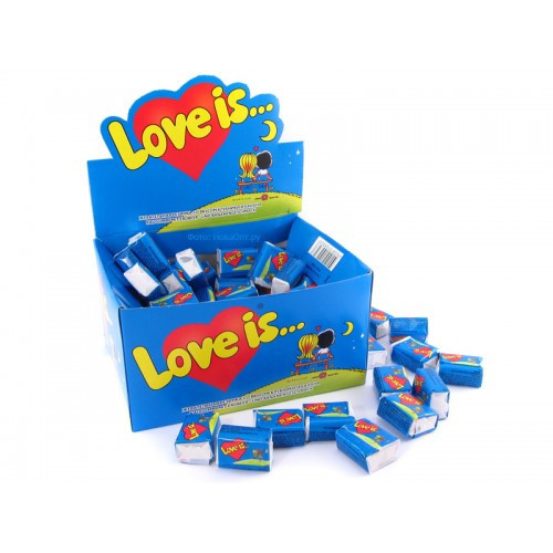 Жуйки love is Банан-полуниця Туреччина , блок 100шт