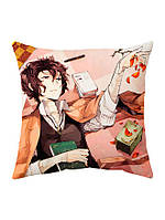 Подушка Дазай Осаму аниме Великий из бродячих псов / Bungou Stray Dogs 40*40см