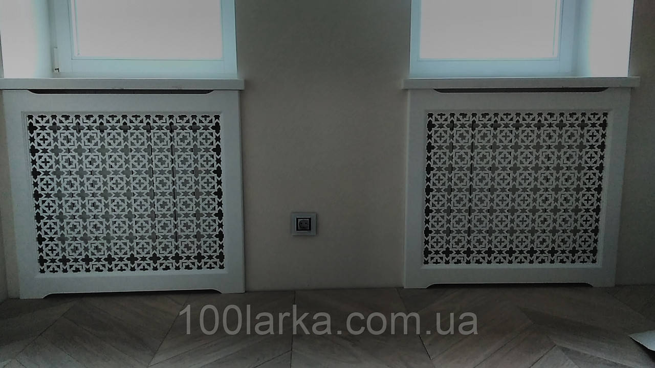 Декоративные экраны решетки для батарей отопления R19-F60 с креплением для монтажа Белый - фото 2 - id-p515156070