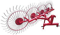 Грабли ворошилки Солнышко для трактора, минитрактора на 4 колеса (спица 6мм)