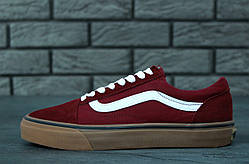 Кеди чоловічі Vans Old Skool "Бордові" р. 9.5;11 (42,5-45)