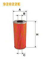 Фильтр масляный Mercedes 814-1524 OM-366 (OM-513/2) 92022E Wix Filters