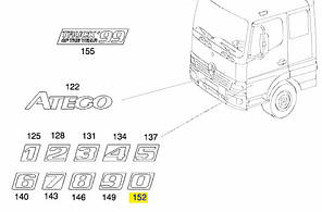 Цифра позначення моделі Mercedes Atego 973 817 40 14 Mercedes-Benz