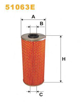 Фильтр масляный Mercedes 814-1524 OM-366 51063E Wix Filters - фото 1 - id-p171347661