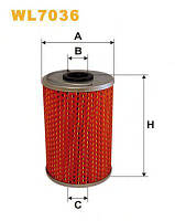 Фильтр масляный Mercedes 508D-814 OM-314-366 WL7036 Wix Filters