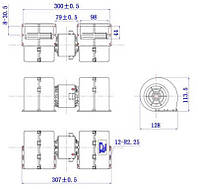 Вентилятор печки Mercedes 24V 4410023 WST