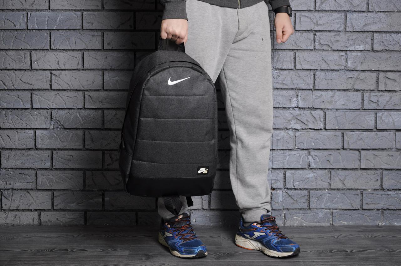 Рюкзак міський спортивний Nike Air чоловічий жіночий темно-сірий портфель найк