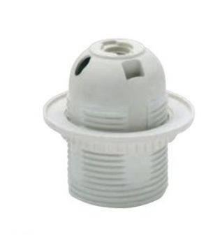 Патрон Е-27 пластиковий з різьбленням 230V/50Hz 4A HL584 Код.56799, фото 1