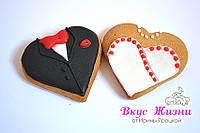 Весільний пряник у червоному кольорі