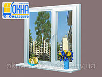Двустворчатое пластиковое окно Veka SoftLine