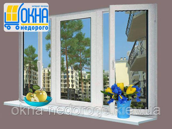 Купити трьохстулкове вікно Veka SoftLine, фото 2