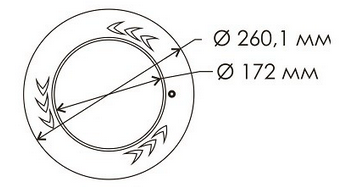 габаритні розміри прожектора Aquaviva LED003–252LED (білий)