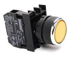 Натискна Кнопка кругла (1но) жовта