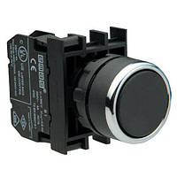 Натискна Кнопка кругла (1но) чорна