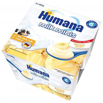 Продукт кисломолочний Humana з бананом і пребіотиками 400 г.